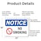 Signmission No Smoking OSHA Notice Sign, Aluminum, 24in W x 18in L, 2PK OS-2PACK-NS-A-1824-L-16187 - alternate 4